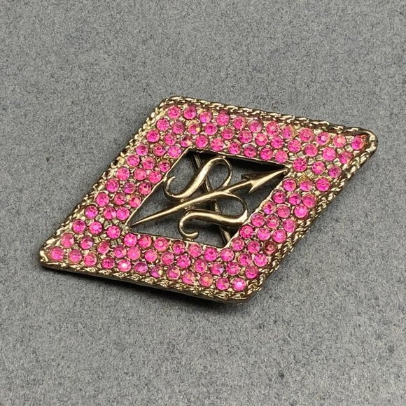 Diamond Swirl Belt Buckle Barbie Pink Rhinestone Silver Retro Soft Girl Cottage